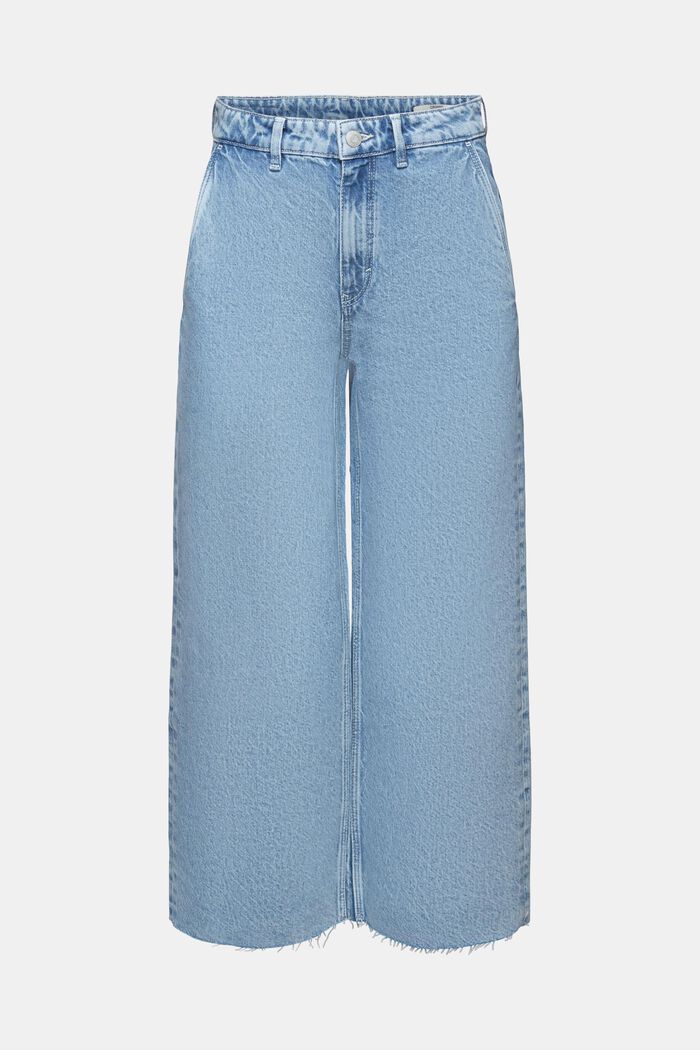 Culotte-Jeans mit hohem Bund