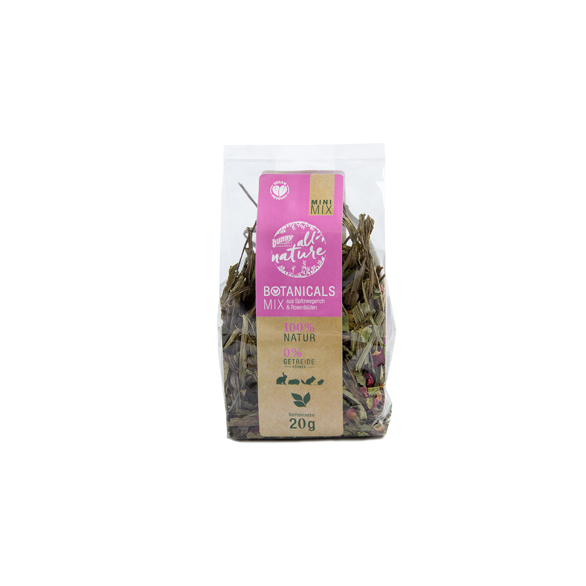Bunny BOTANICALS MINI MIX - mit Spitzwegerich & Rosenblüten
