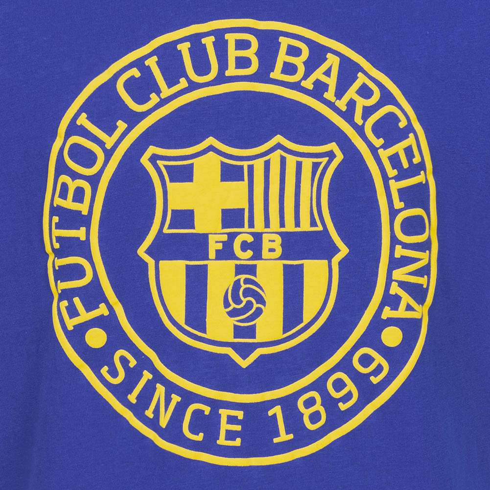 FC Barcelona Emblem Kinder T-Shirt Blue FCB-2-024