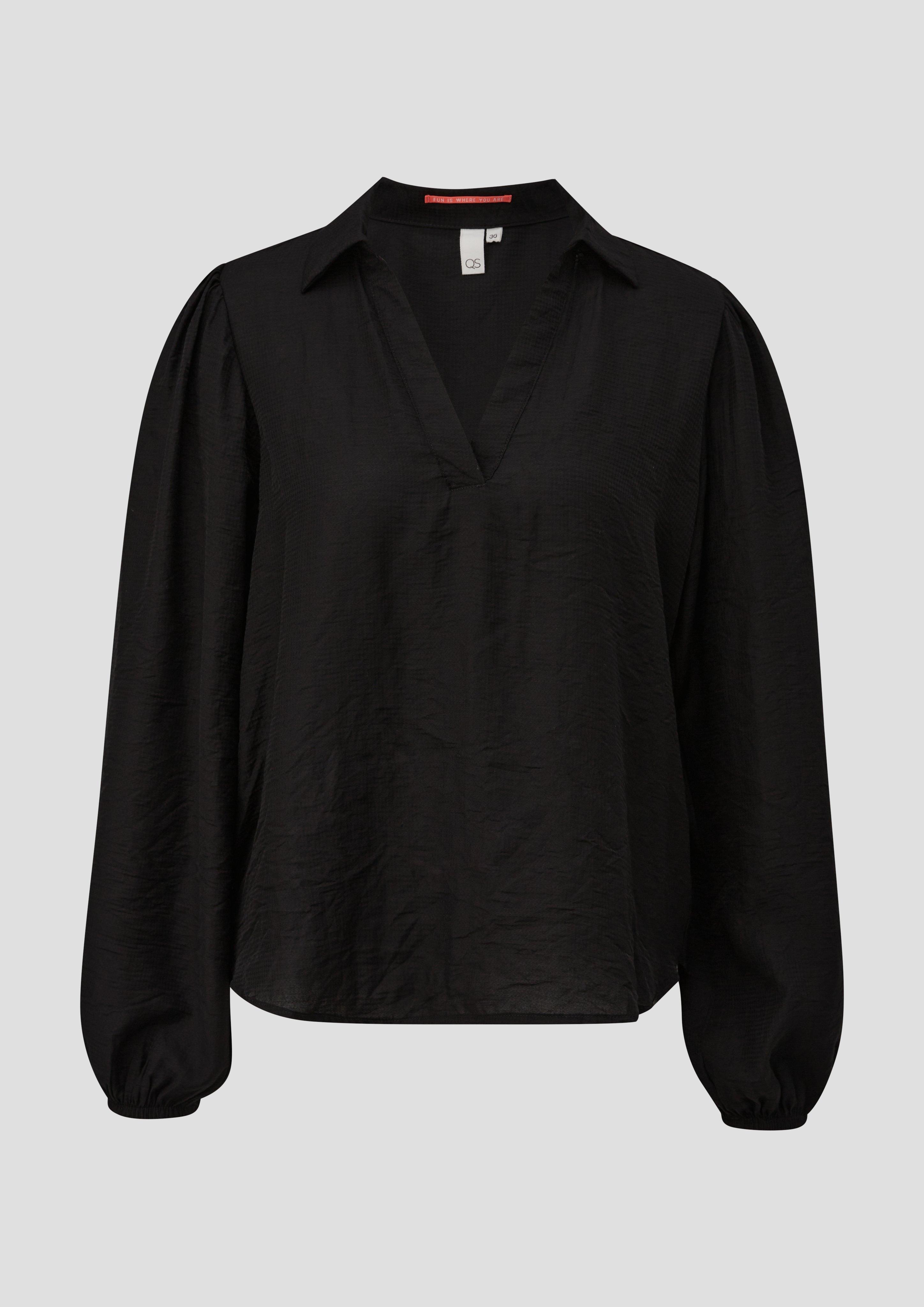 Bluse mit Puffärmel aus Viskosemix  2137582-9999