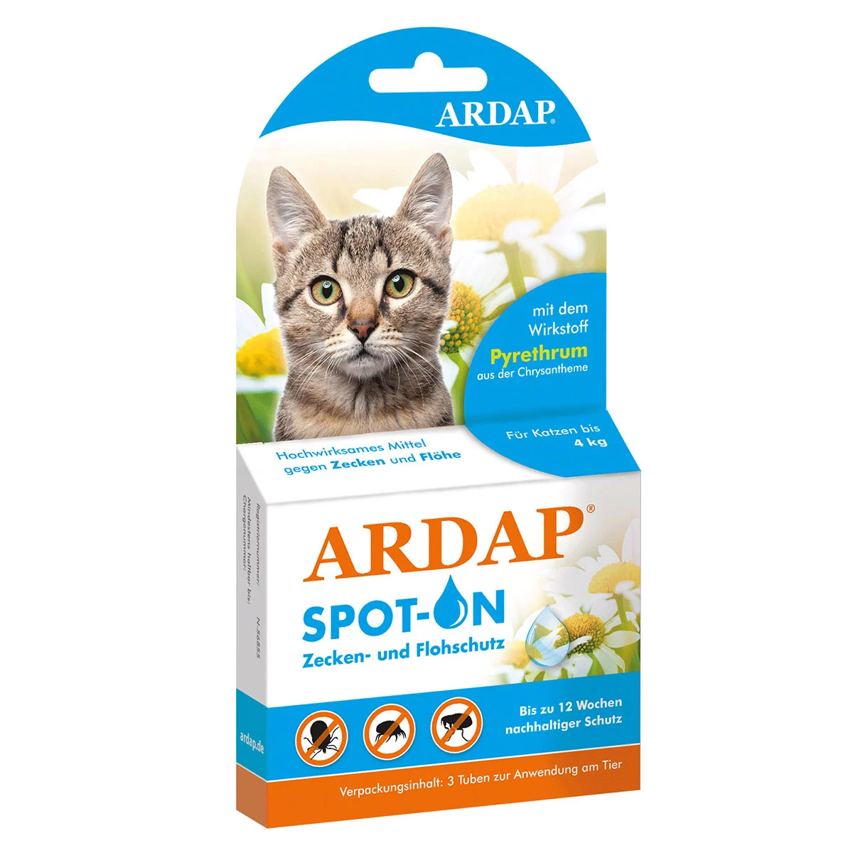Der Ardap Spot-On schützt Katzen sicher vor Zecken und Flöhen.