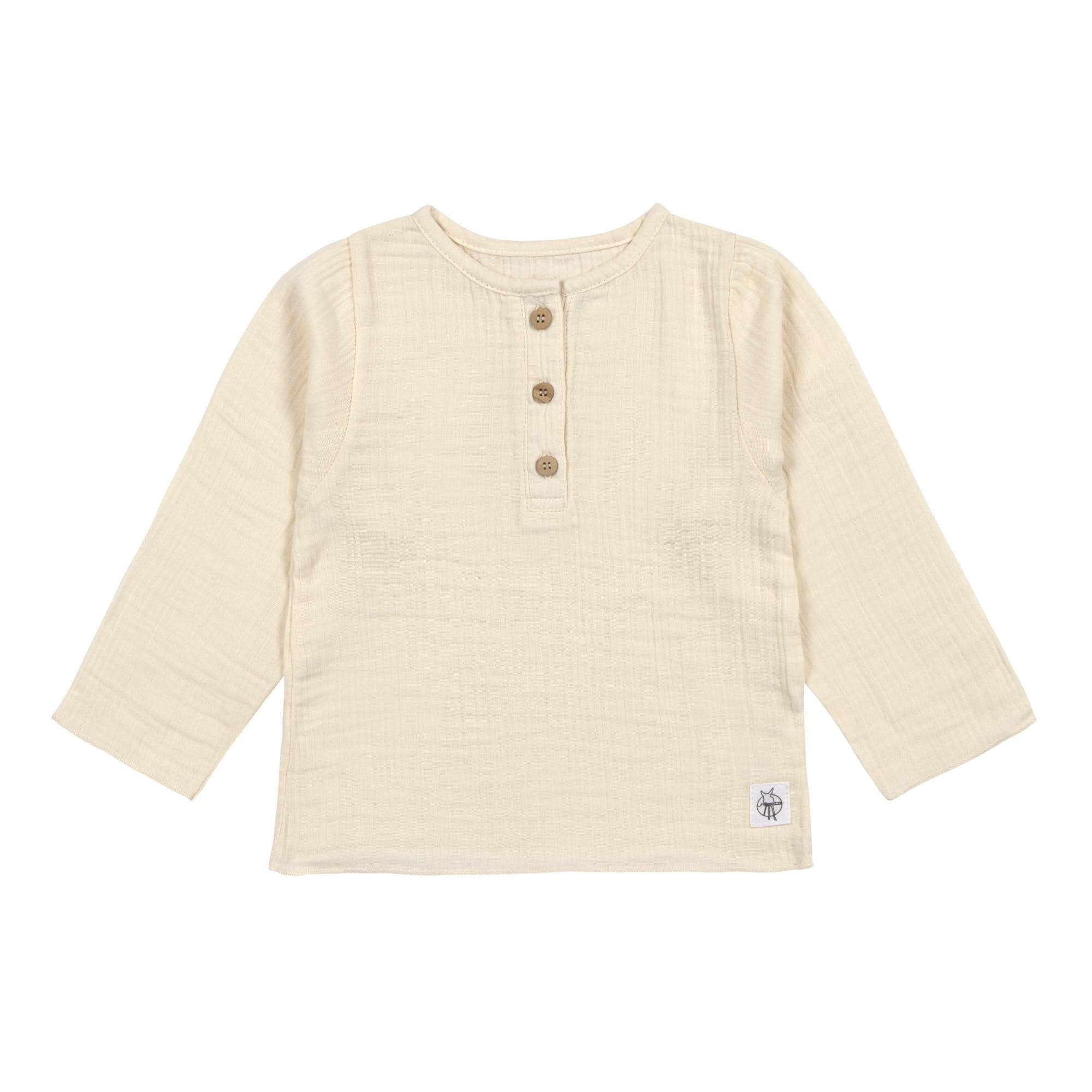 Musselin Langarmshirt - Bio Baumwolle, Hellgelb