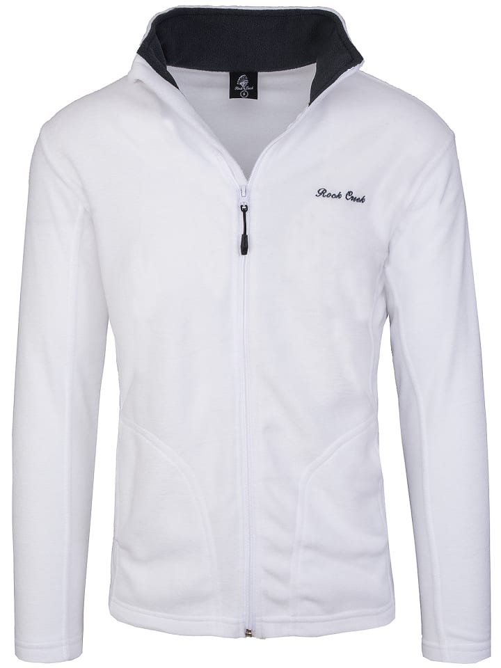 Rock Creek Fleecejacke in Weiß günstig kaufen
