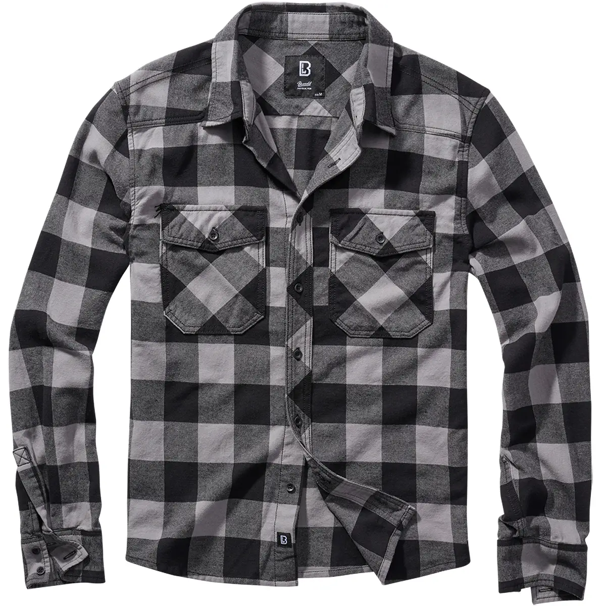 Brandit Checkshirt schwarz-anthrazit