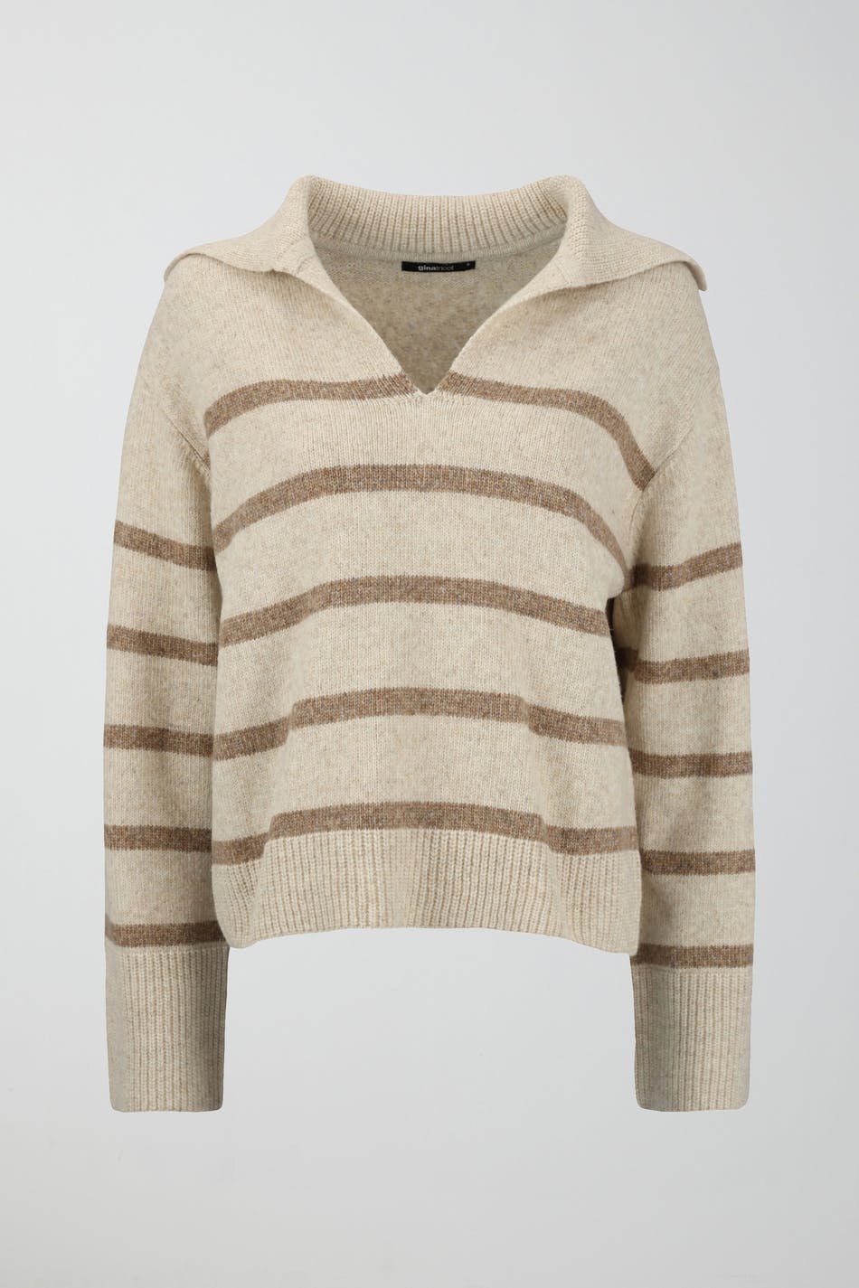 V-neck knitted sweater