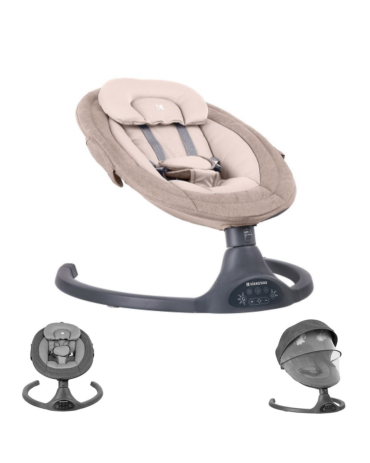 Babywippe Codie elektrisch Schaukelfunktion, Fernbedienung, Bluetooth Babywippen