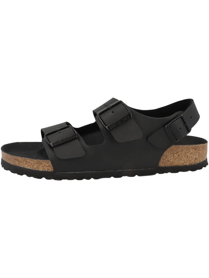 Birkenstock Sandale Milano Birko-Flor normal in schwarz günstig kaufen
