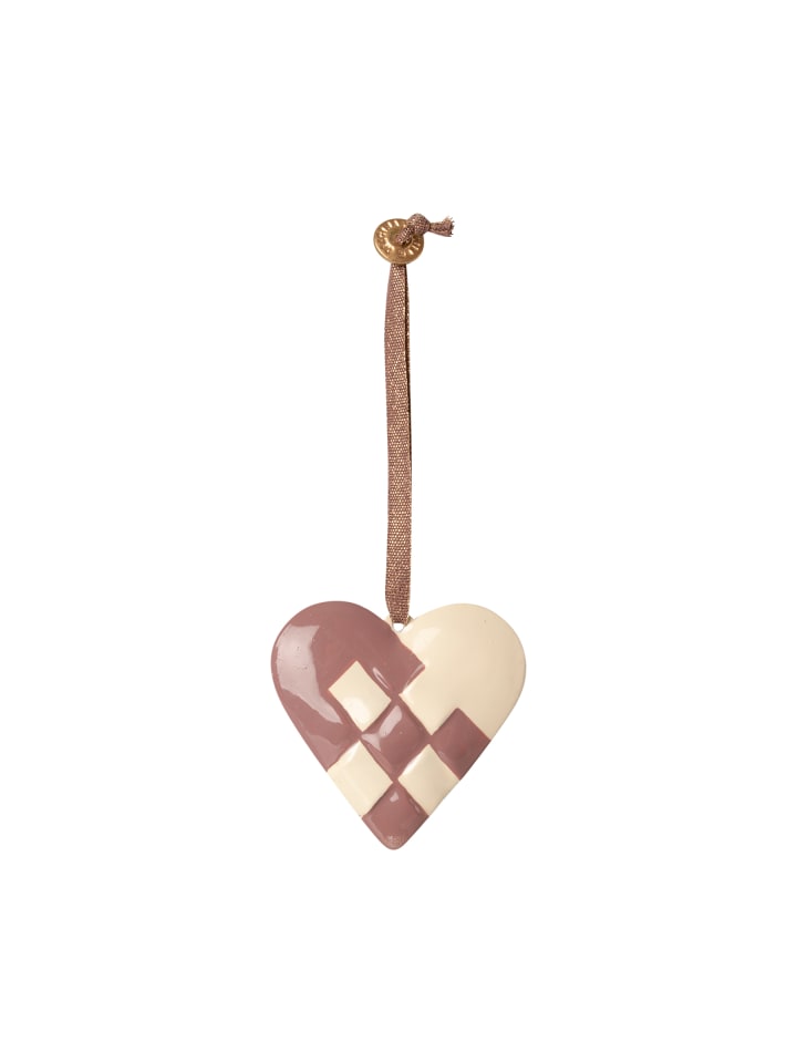 Maileg Deko Hänger Geflochtenes HERZ Traube / Weiß 6 cm günstig kaufen onesize