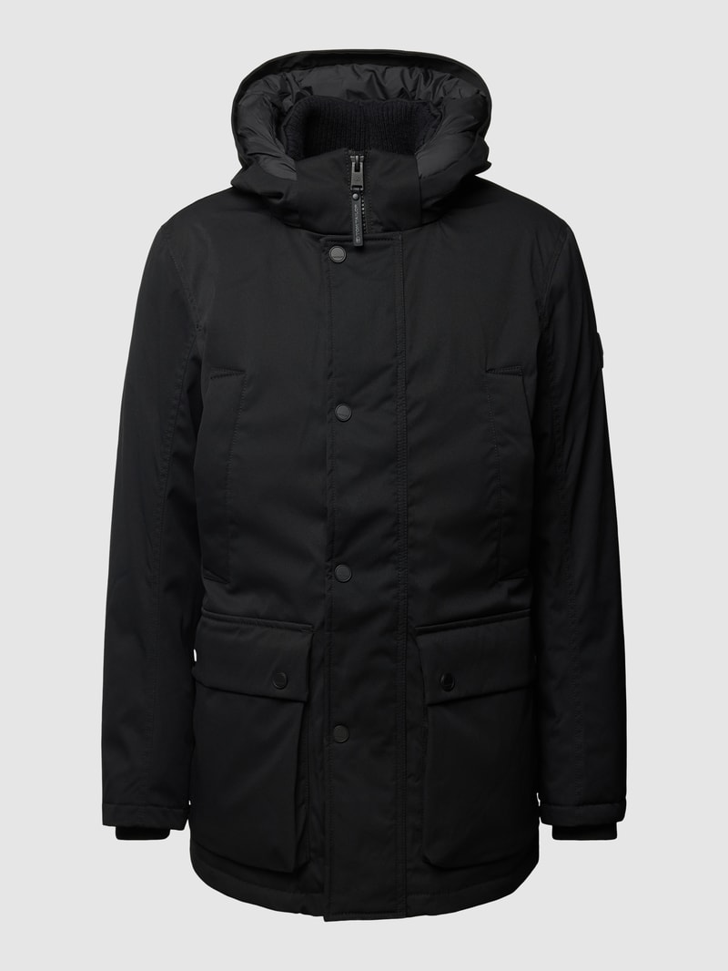 Winterjacke mit Kapuze Modell 'artic' in schwarz