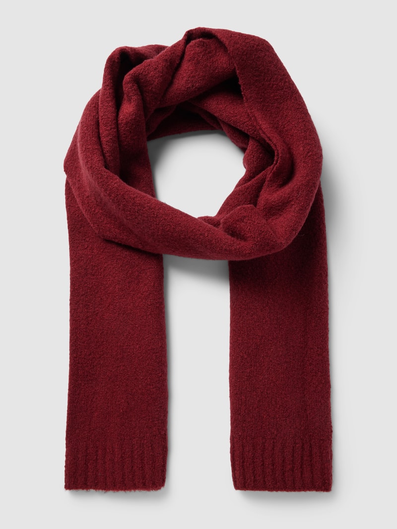 Schal in Woll-Optik Modell 'Nino' in bordeaux rot