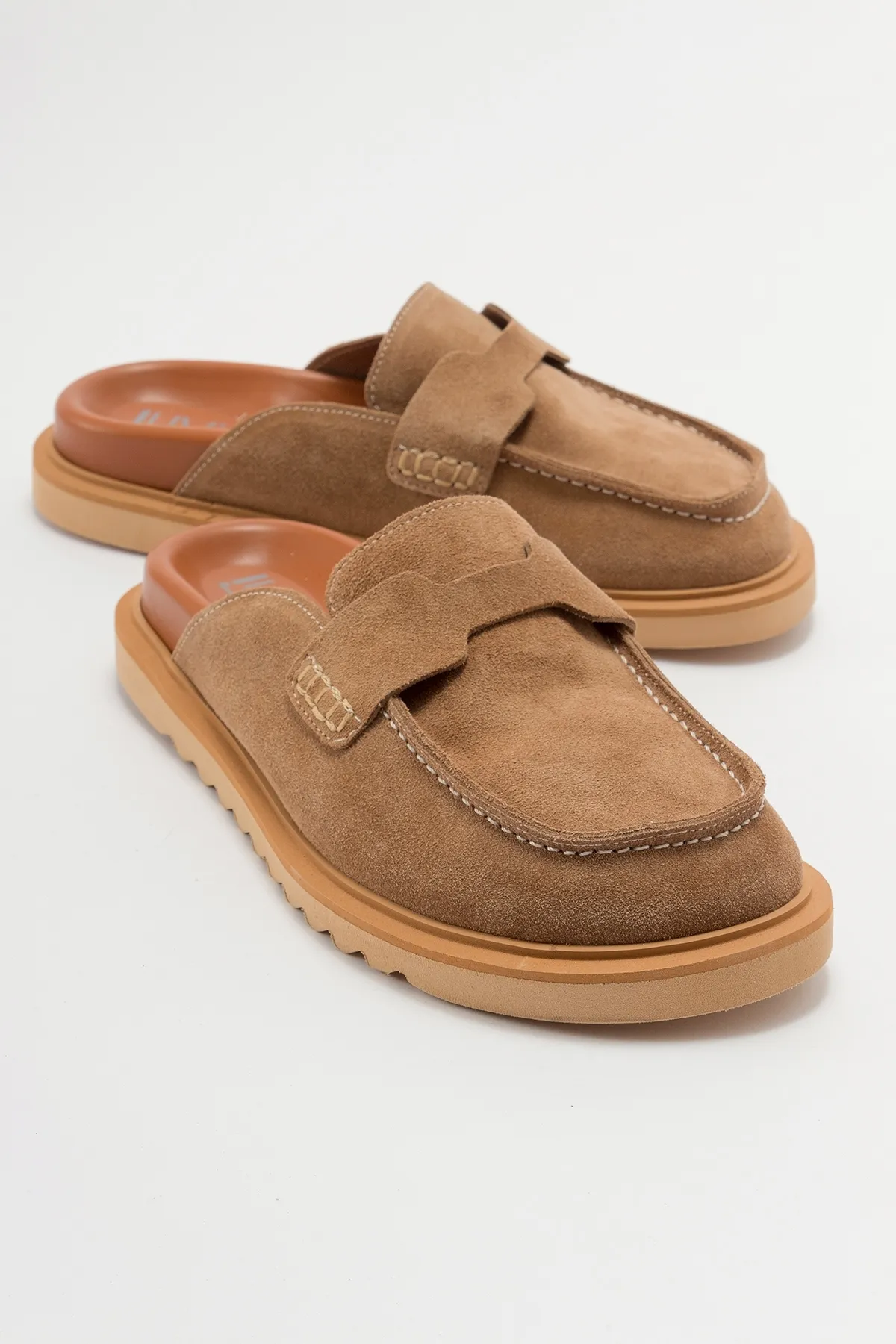 LuviShoes  LAVEN Boden-Wildleder-Damenhausschuhe aus echtem Leder
