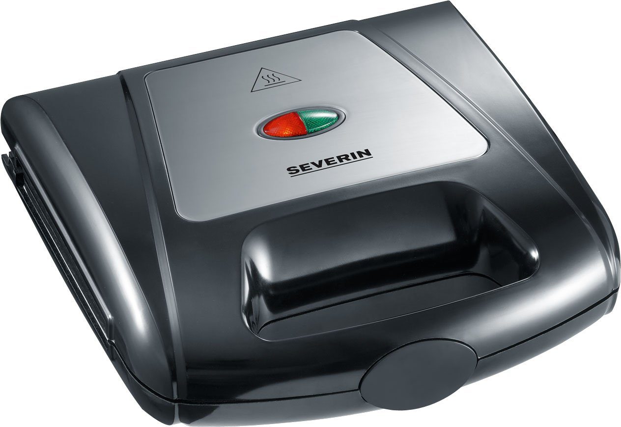 Severin 3-in-1-Sandwichmaker SA 2968, 1000 W, Antihaftbeschichtung, auswechselbare Platten, wärmeisolierende Griffe