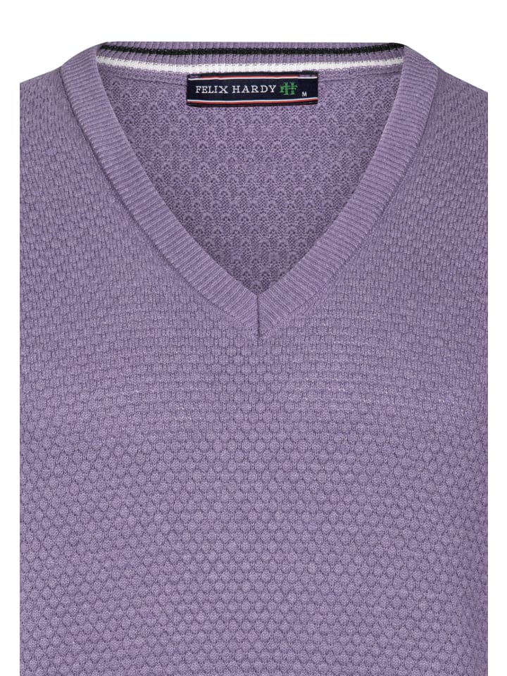 Felix Hardy V-Ausschnitt Pullover in lila günstig kaufen