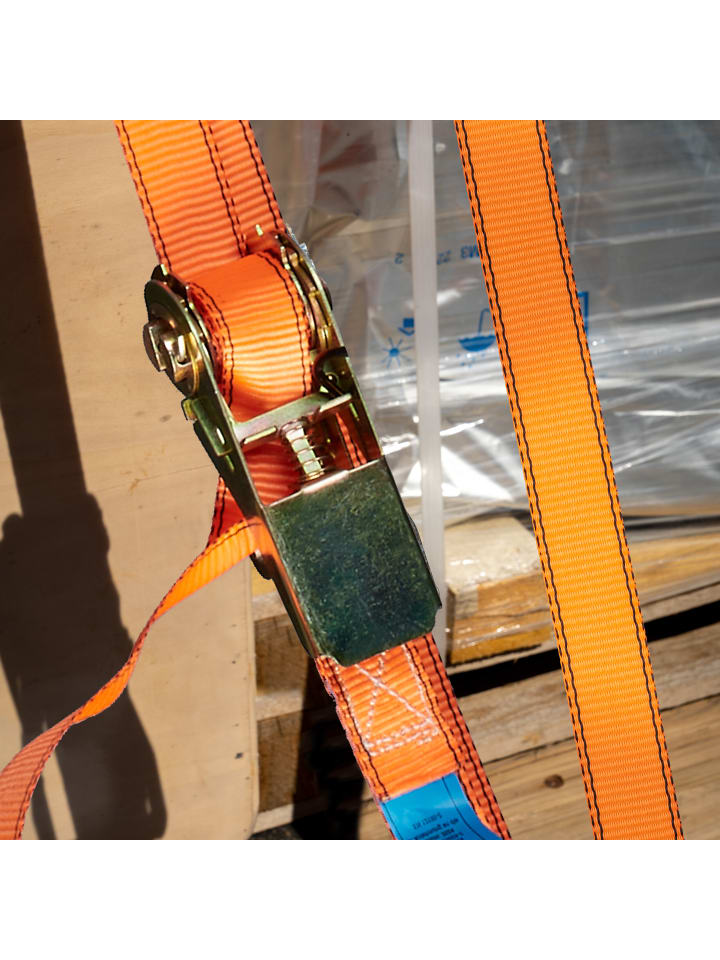 relaxdays 4 x Spanngurte in Orange - 6 m günstig kaufen onesize