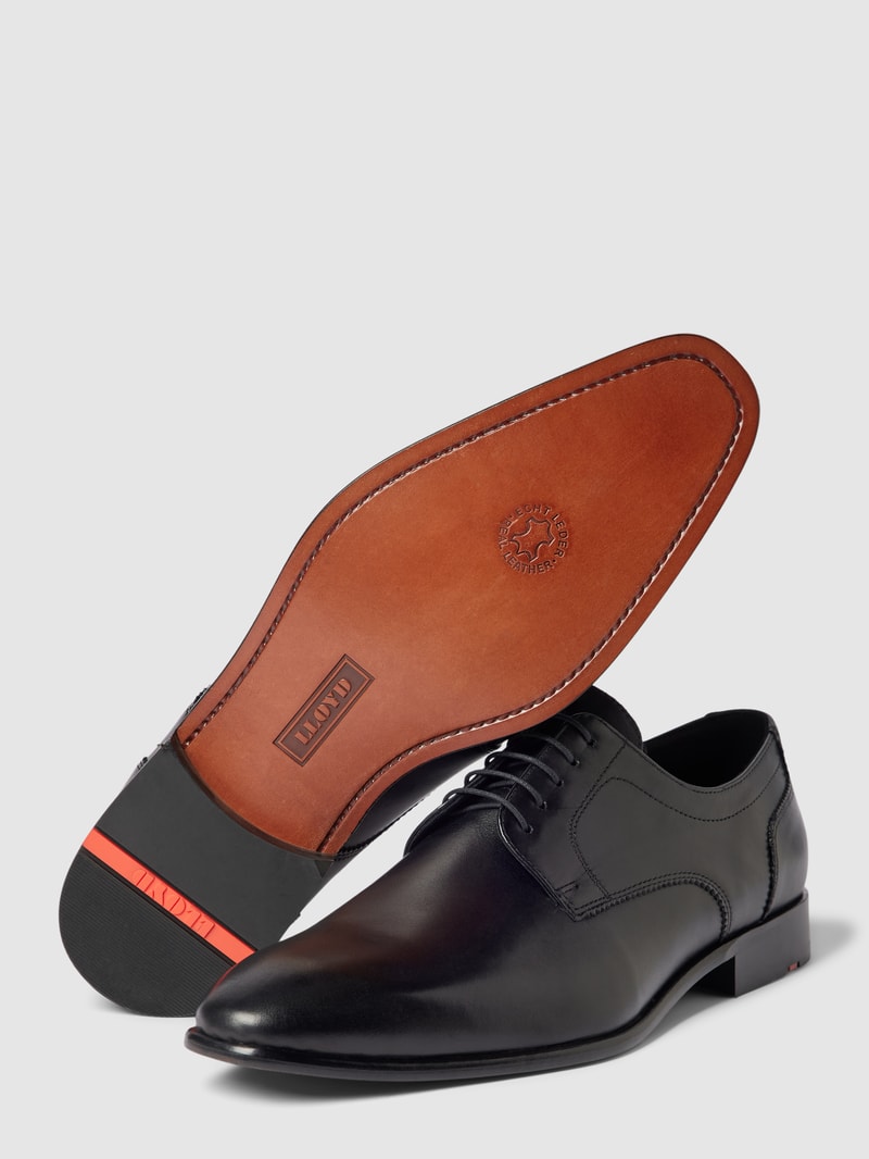 Derby-Schuhe aus Leder Modell 'Pados' in schwarz