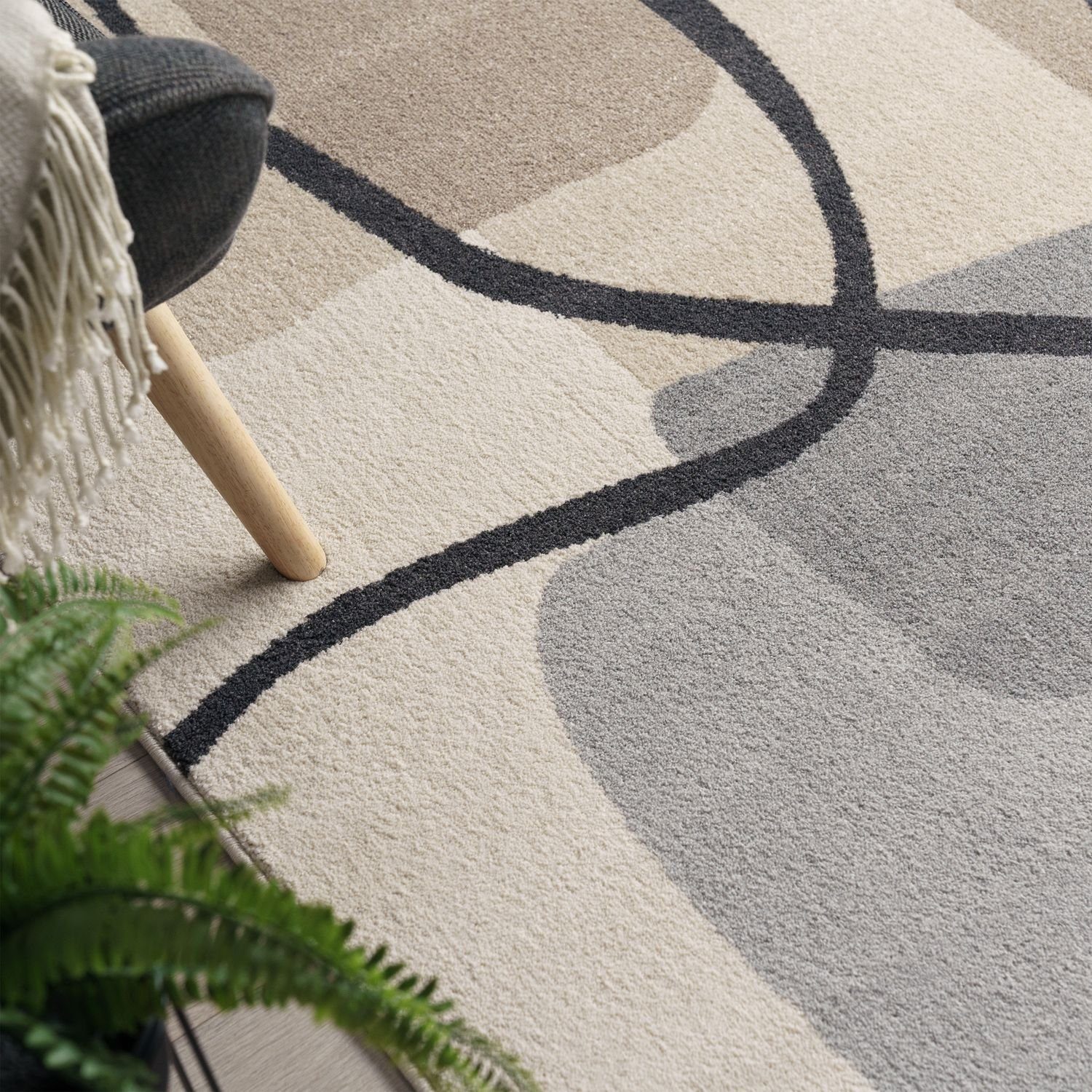 Teppich Wohnzimmer Esszimmer Abstraktes Muster Geometrisch, TT Home, rechteckig, Höhe: 16 mm