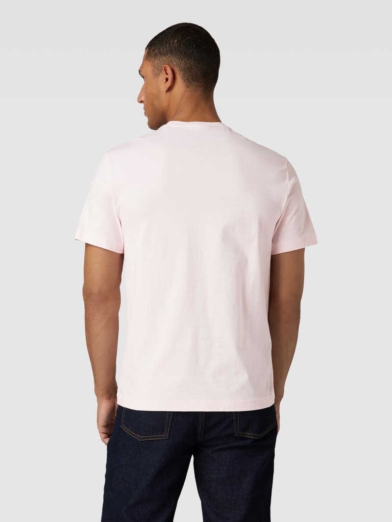 T-Shirt mit Logo-Patch in rosa