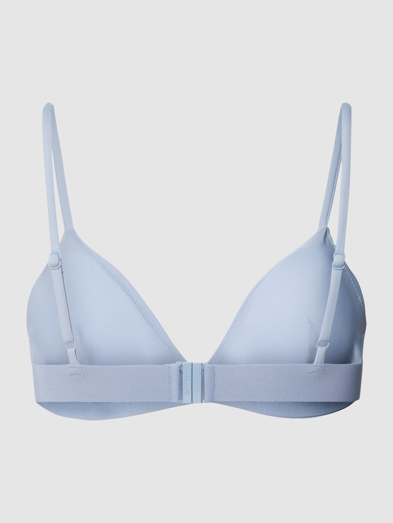 Bikini-Oberteil mit Label-Detail Modell 'CORE TONAL' in hellblau