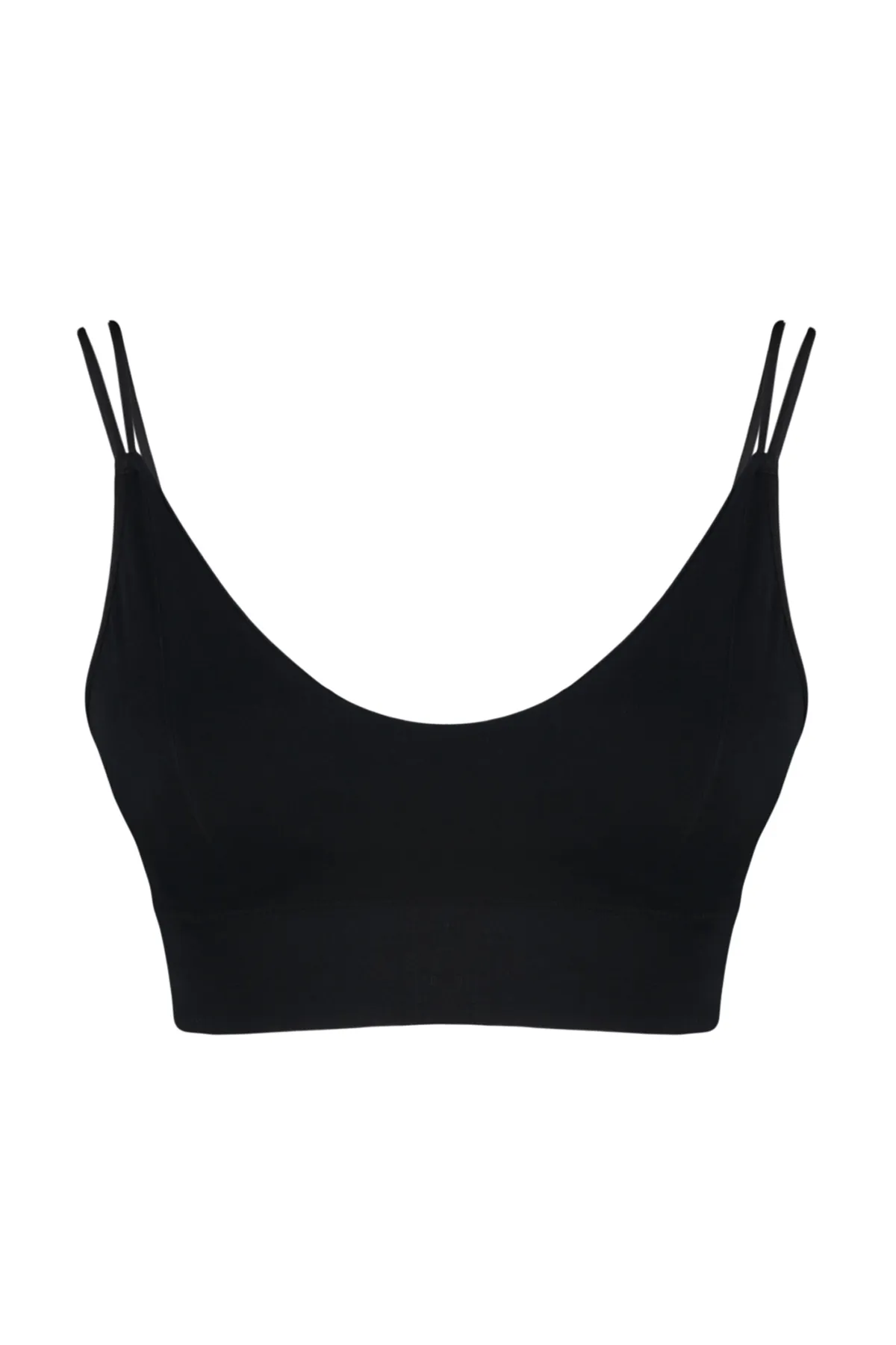Trendyol Collection  Schwarzer nahtloser/nahtloser beschichteter Bralette-Strick-BH THMSS24SU00047