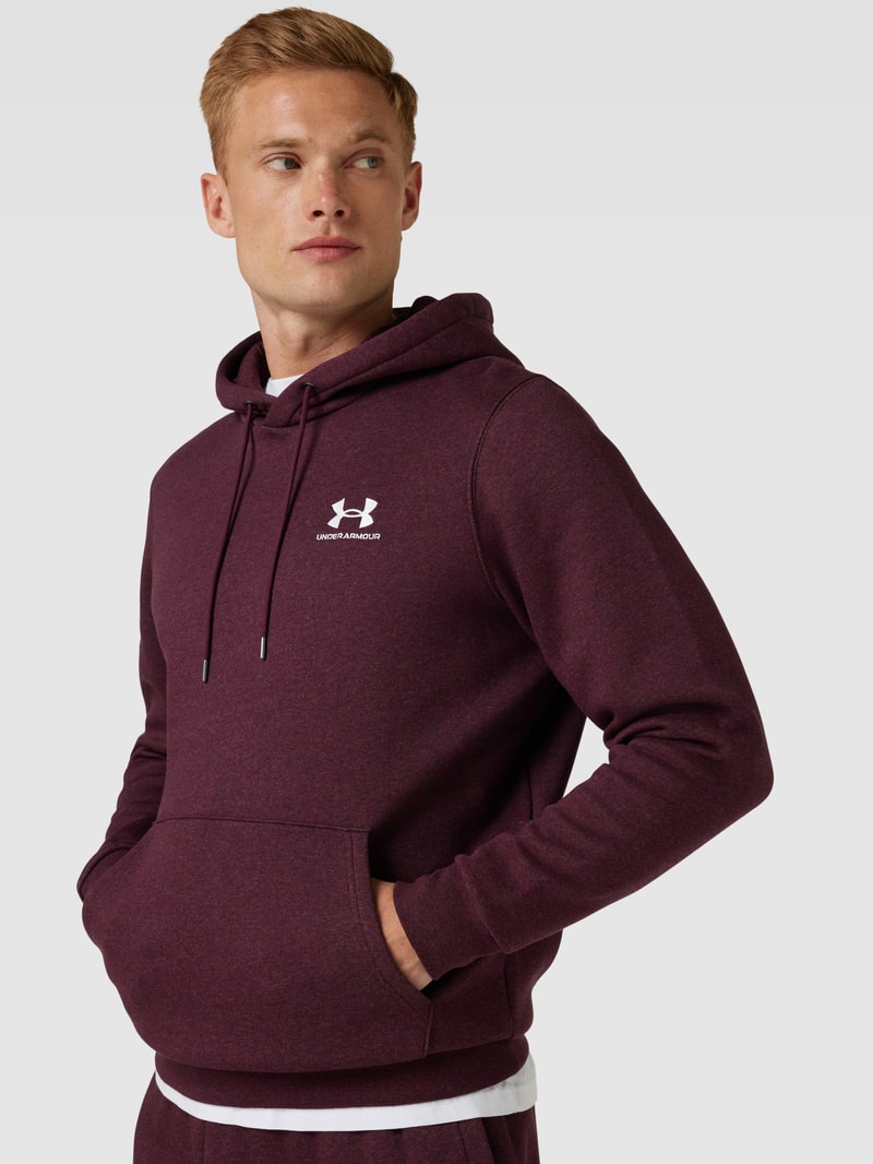 Hoodie mit Känguru-Tasche in bordeaux rot