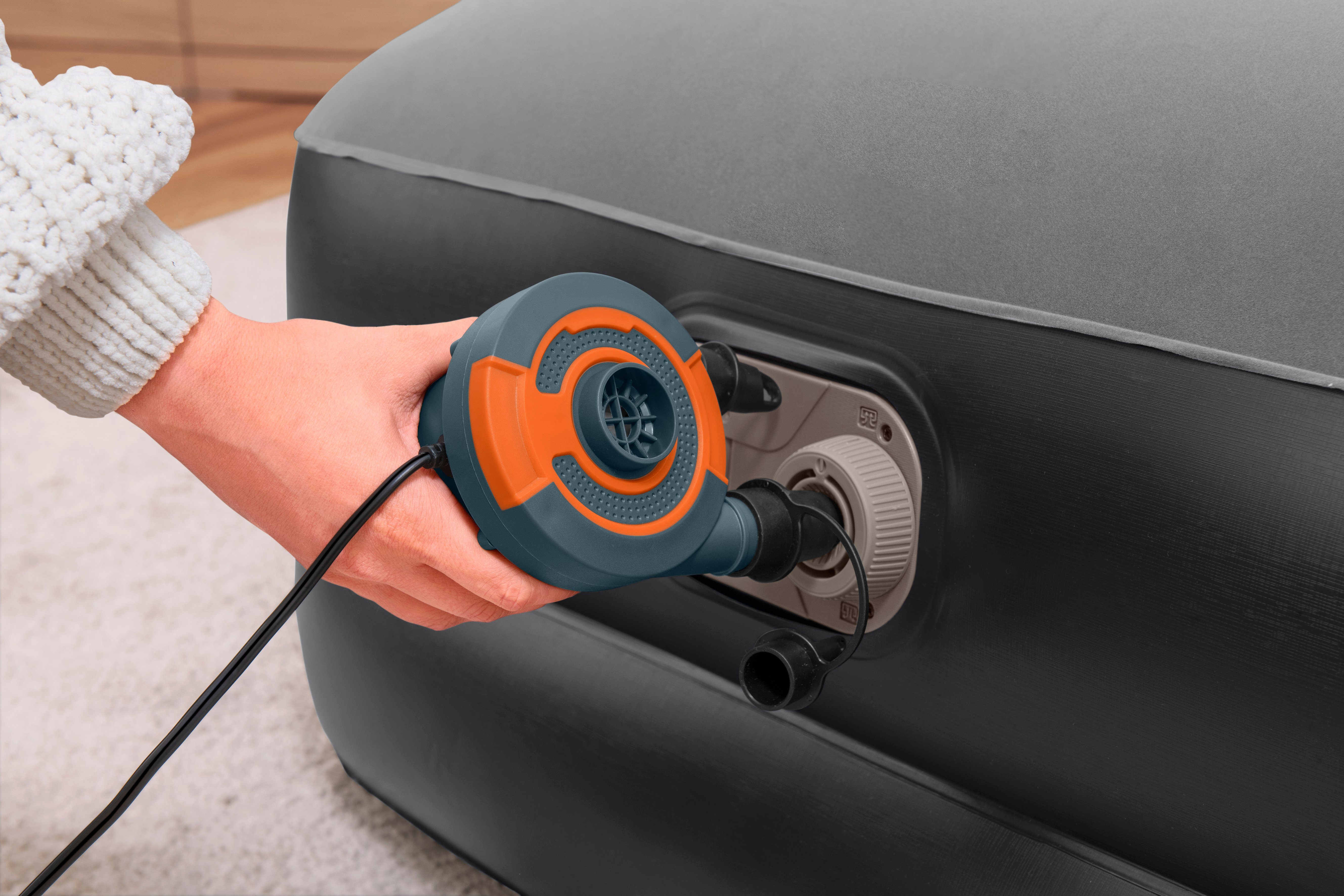 Bestway Luftbett Lufmatratze mit eingebauter Pumpe TRITECH 67401, mit Luft-Ablassfunktion