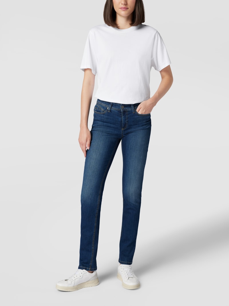 Jeans im Used-Look Modell 'Parla' in blau
