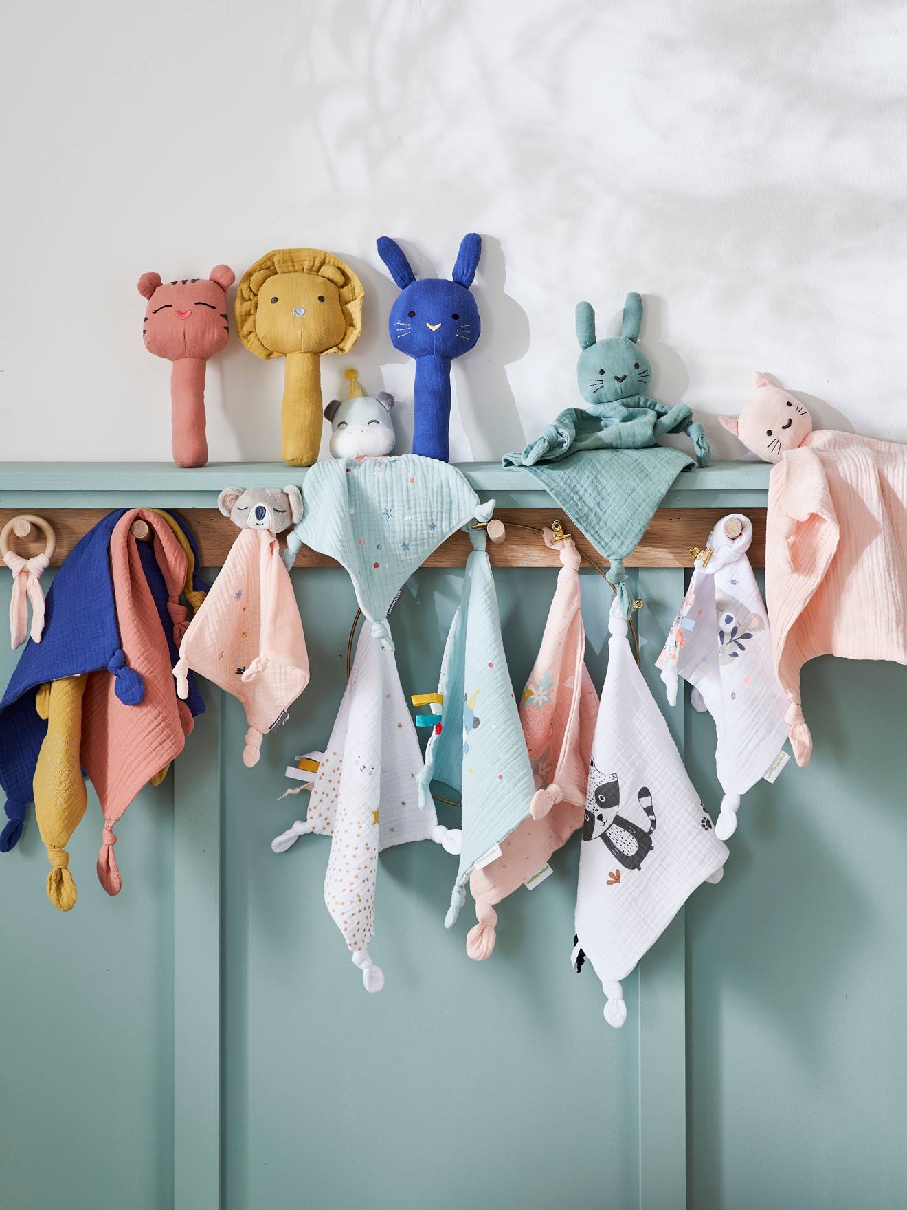 Vertbaudet Baby Geschenk-Set: Schmusetuch & Greifling im Geschenkbeutel - rosa