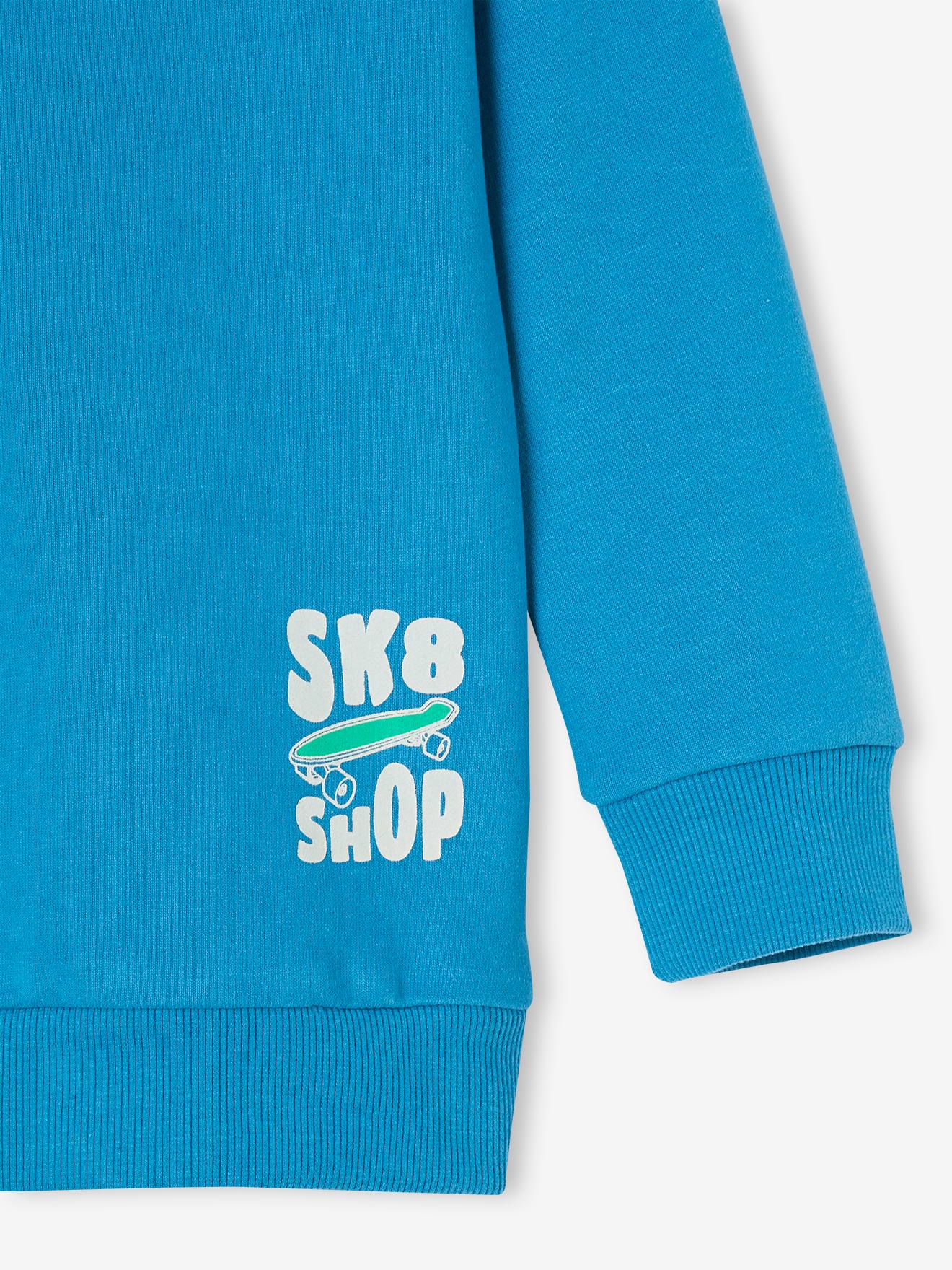 Vertbaudet Jungen Kapuzensweatshirt - hellblau+hellgrau