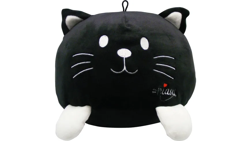 MIAOU Katze Plüsch schwarz schwarz