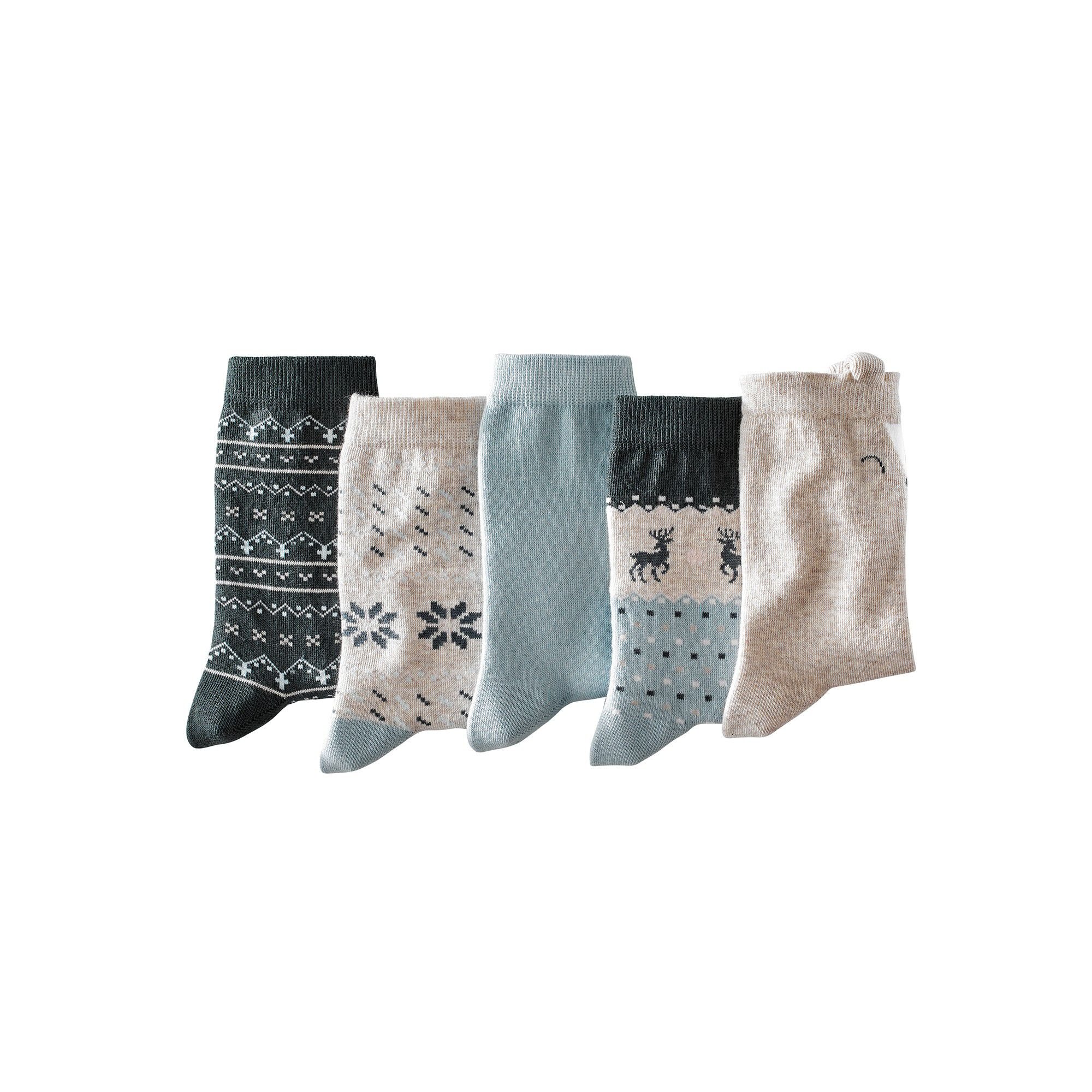 Chaussettes mi-hautes motifs jacquard