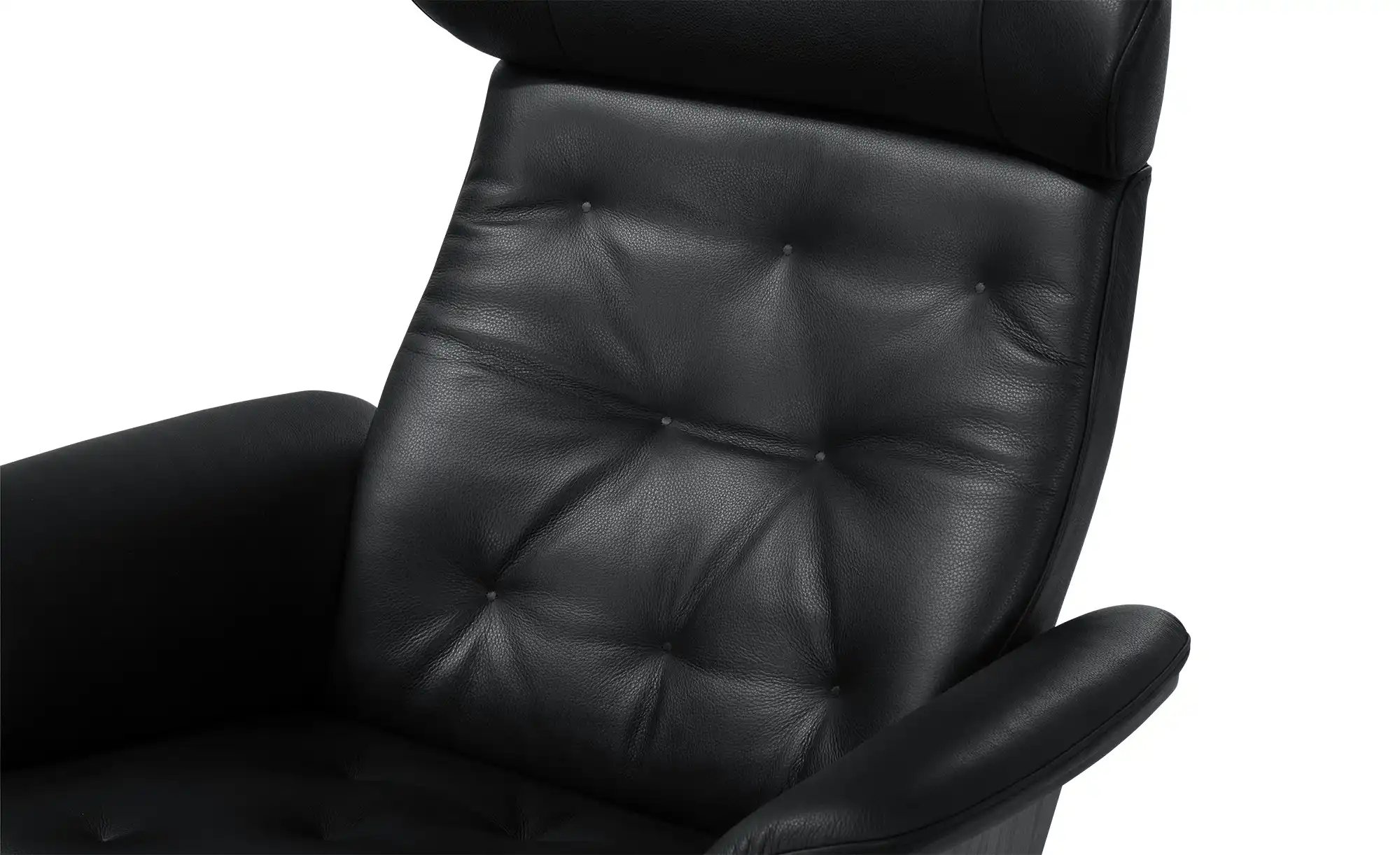 Sessel in Leder mit Knopfnaht