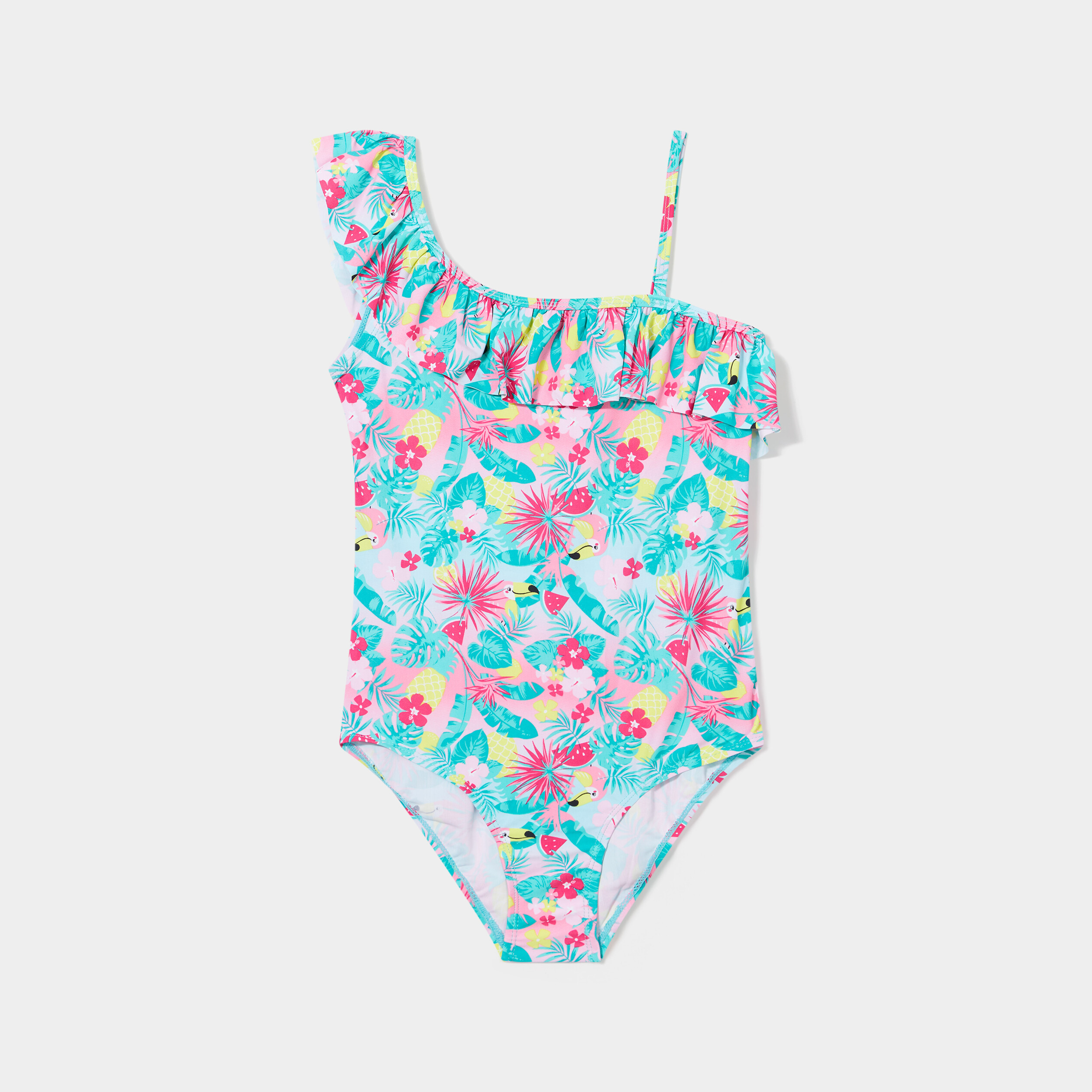 Maillot de bain une pièce rose clair fille | La Halle