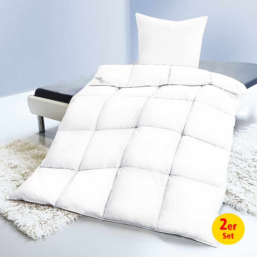 Ortho-Vital Kassettenbett, 135 x 200 cm (90% Feder, 10% Daunen), 2er Set