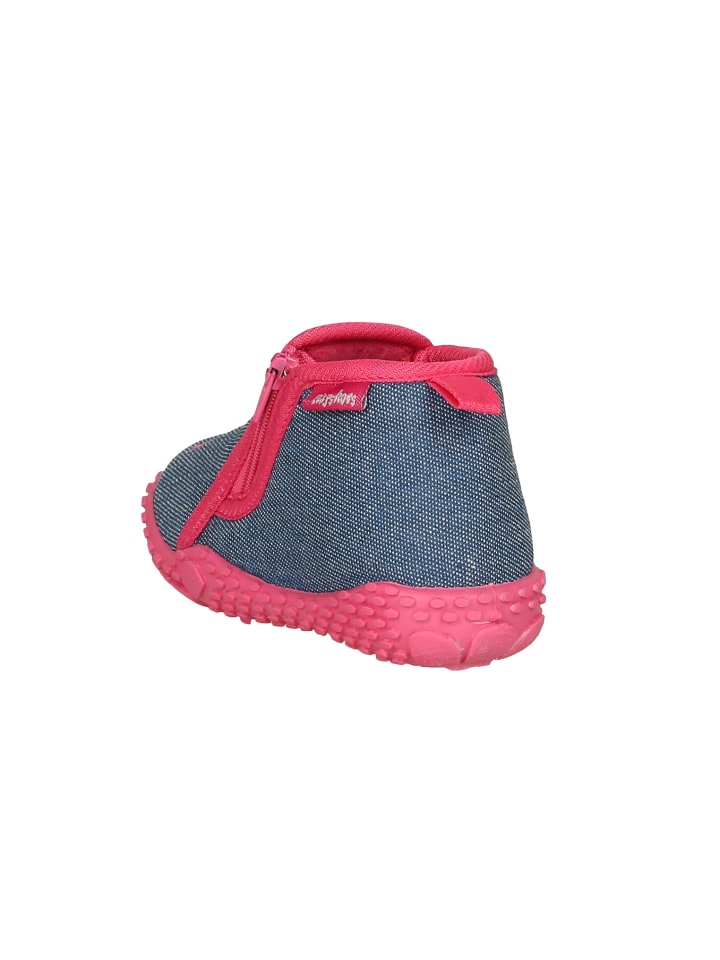 Playshoes Hausschuh Einhorn in Jeansblau günstig kaufen