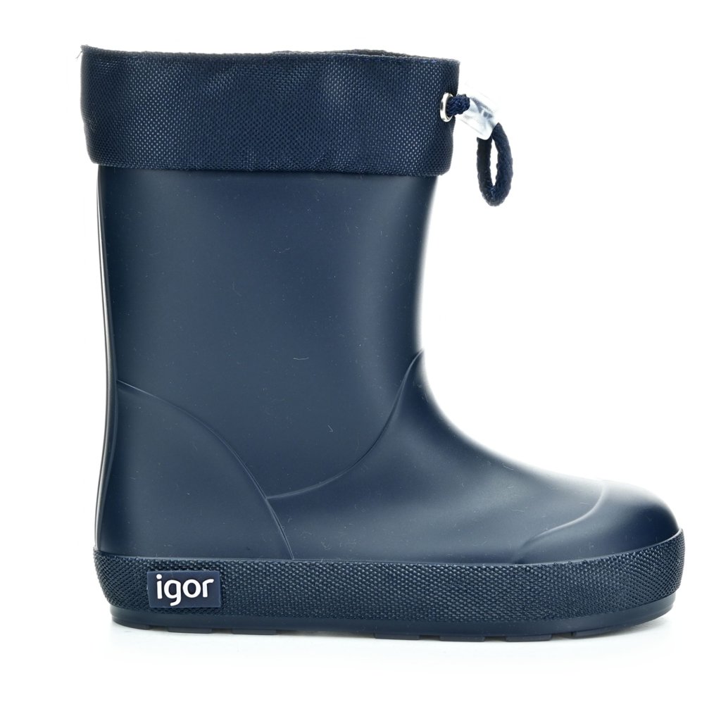 Igor Yogi Borreguito Cuello Marino/Navy gefütterte Barfußgummistiefel
