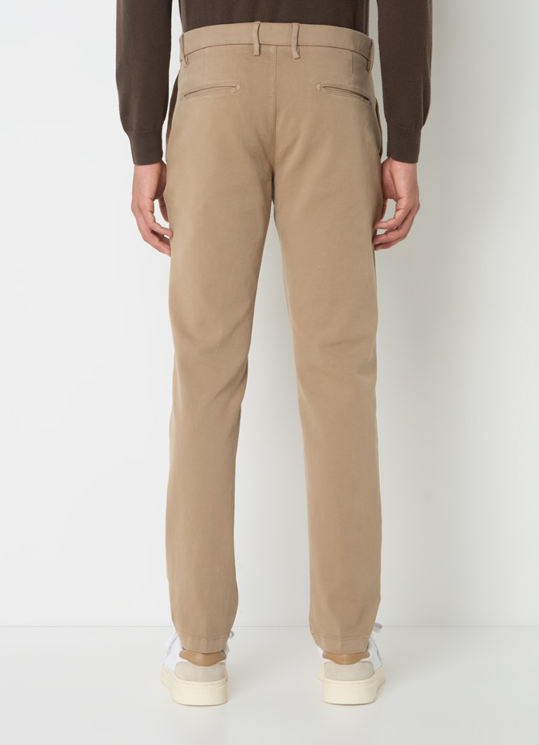 Boggi Milano  Slim fit chino met steekzakken