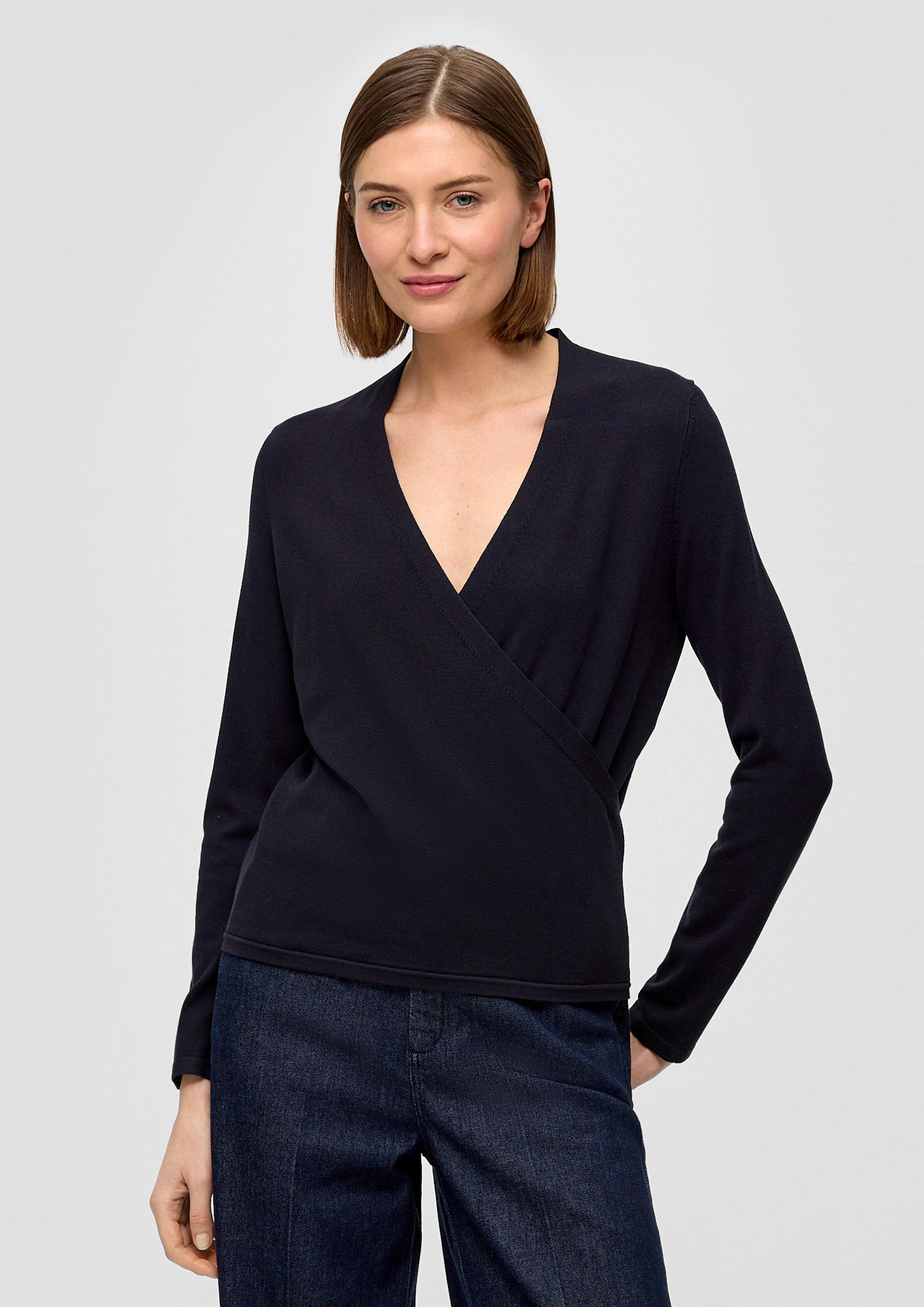 Strickpullover in Wickel-Optik  2141448-5959