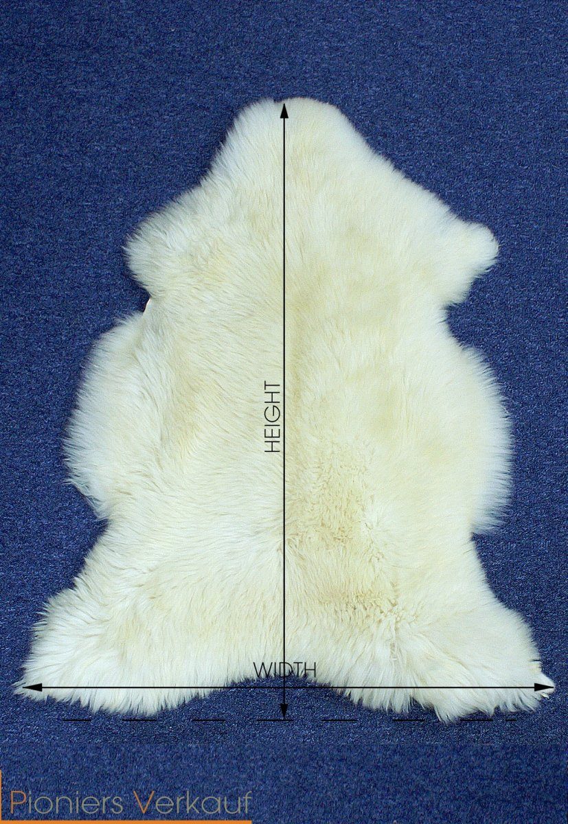 Fellteppich Pioniers Verkauf Natur Schaffell Lammfell naturweiss 110-119 cm, Pioniers Verkauf