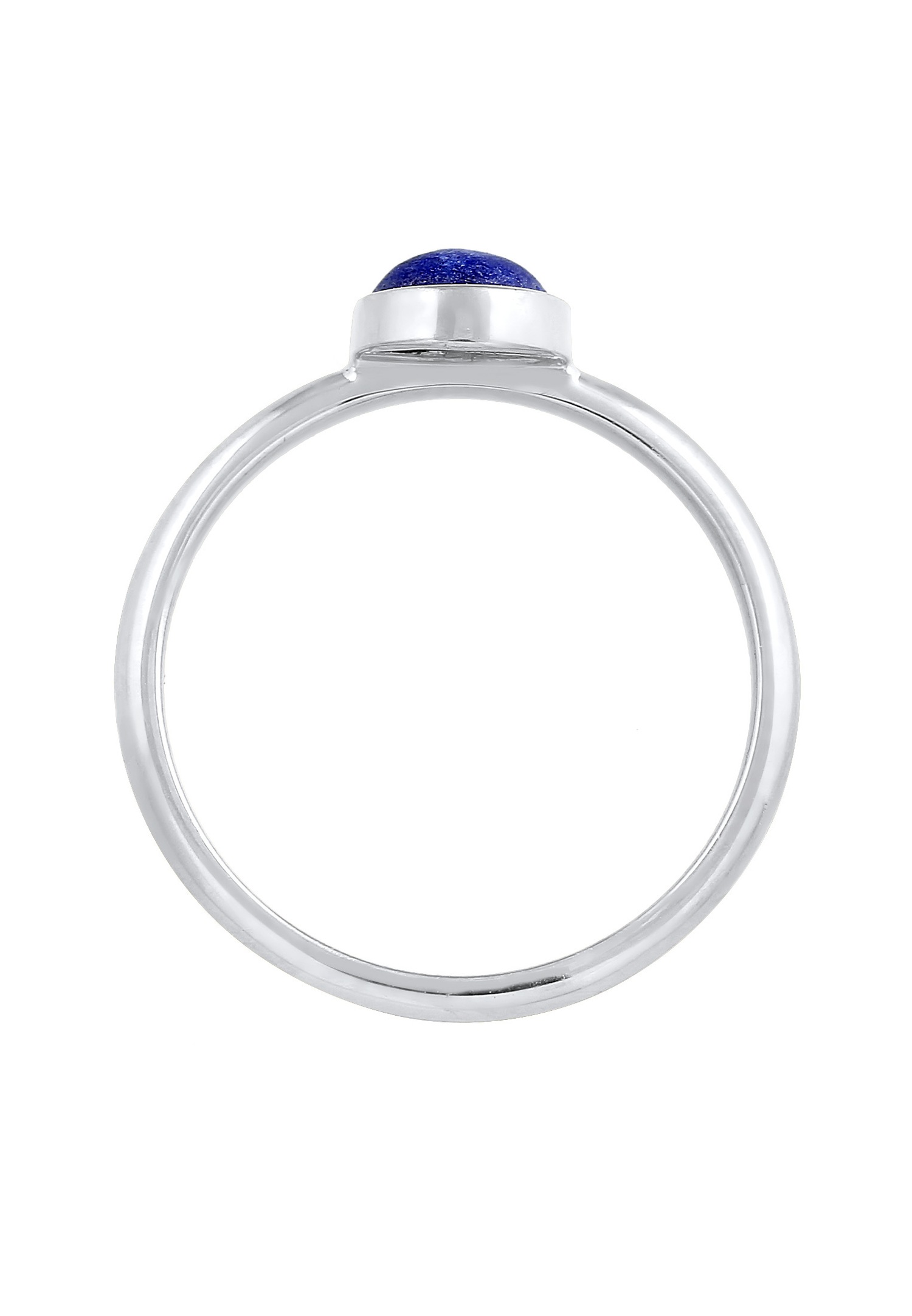 Anello solitario semplice da donna Elli PREMIUM con pietra preziosa di lapislazzuli in argento sterling 925