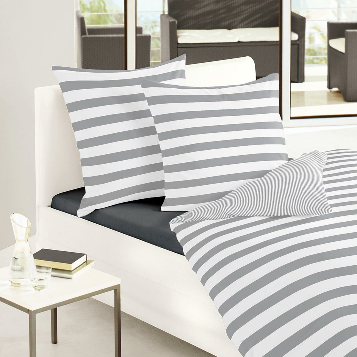 Traumschlaf Mako-Satin Bettwäsche Albklassik Stripe