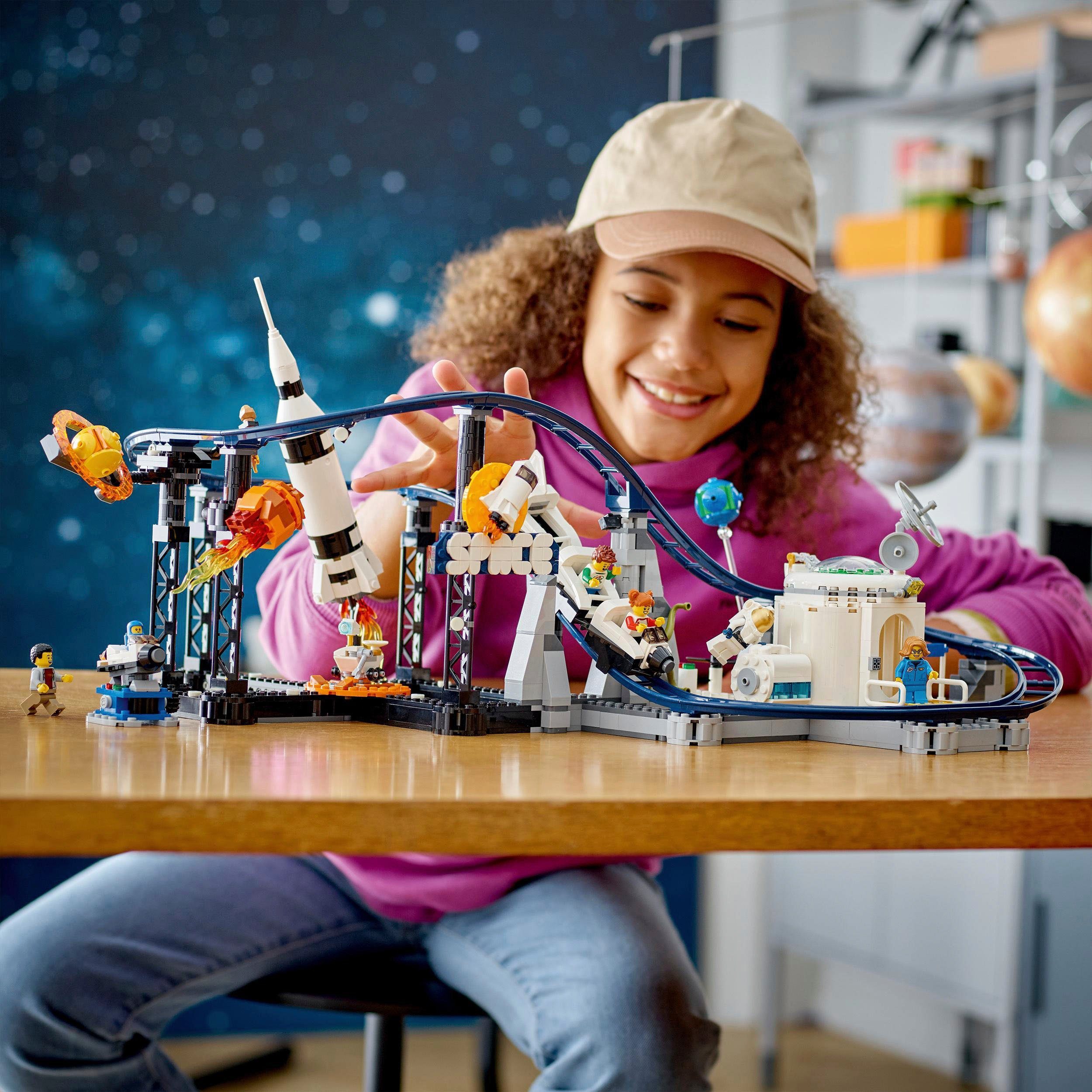 LEGO® Konstruktionsspielsteine Weltraum-Achterbahn (31142), LEGO® Creator, (874 St), Made in Europe