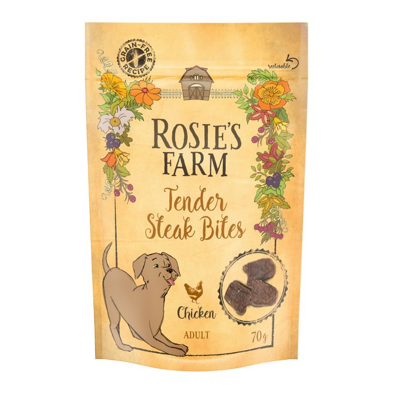 Rosie's Farm Snacks Adult 'Mini Steak Bites' Huhn