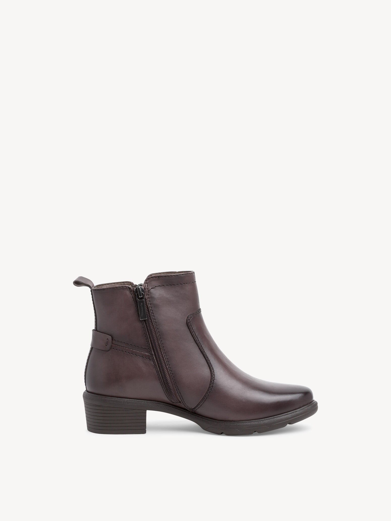 Bottine en cuir - marron