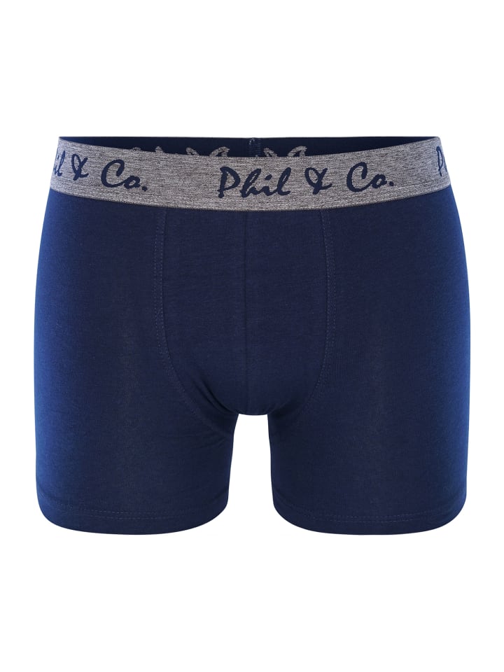 Phil & Co. Berlin  Retro Pants Jersey in navy-grau günstig kaufen