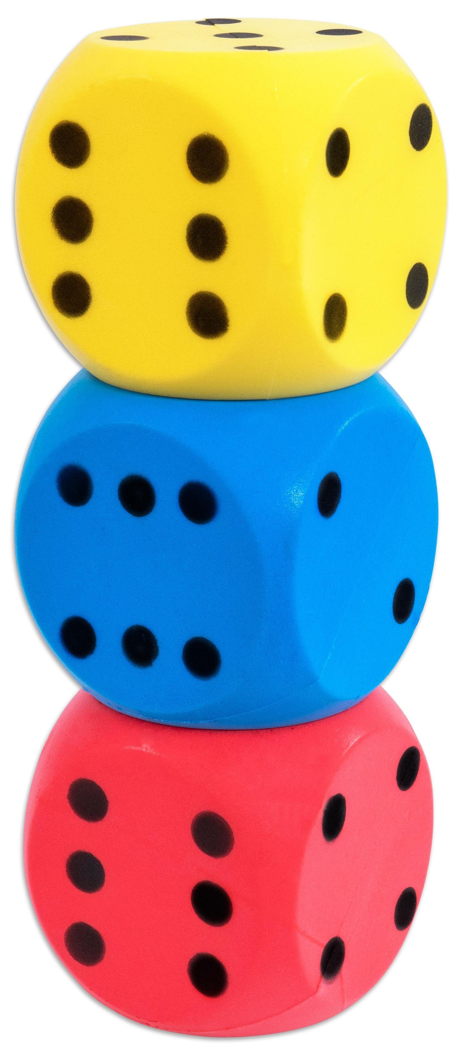 Betzold Lernspielzeug Schaumstoff-Würfel 3 Stück 16 cm - Softwürfel XXL-Würfel
