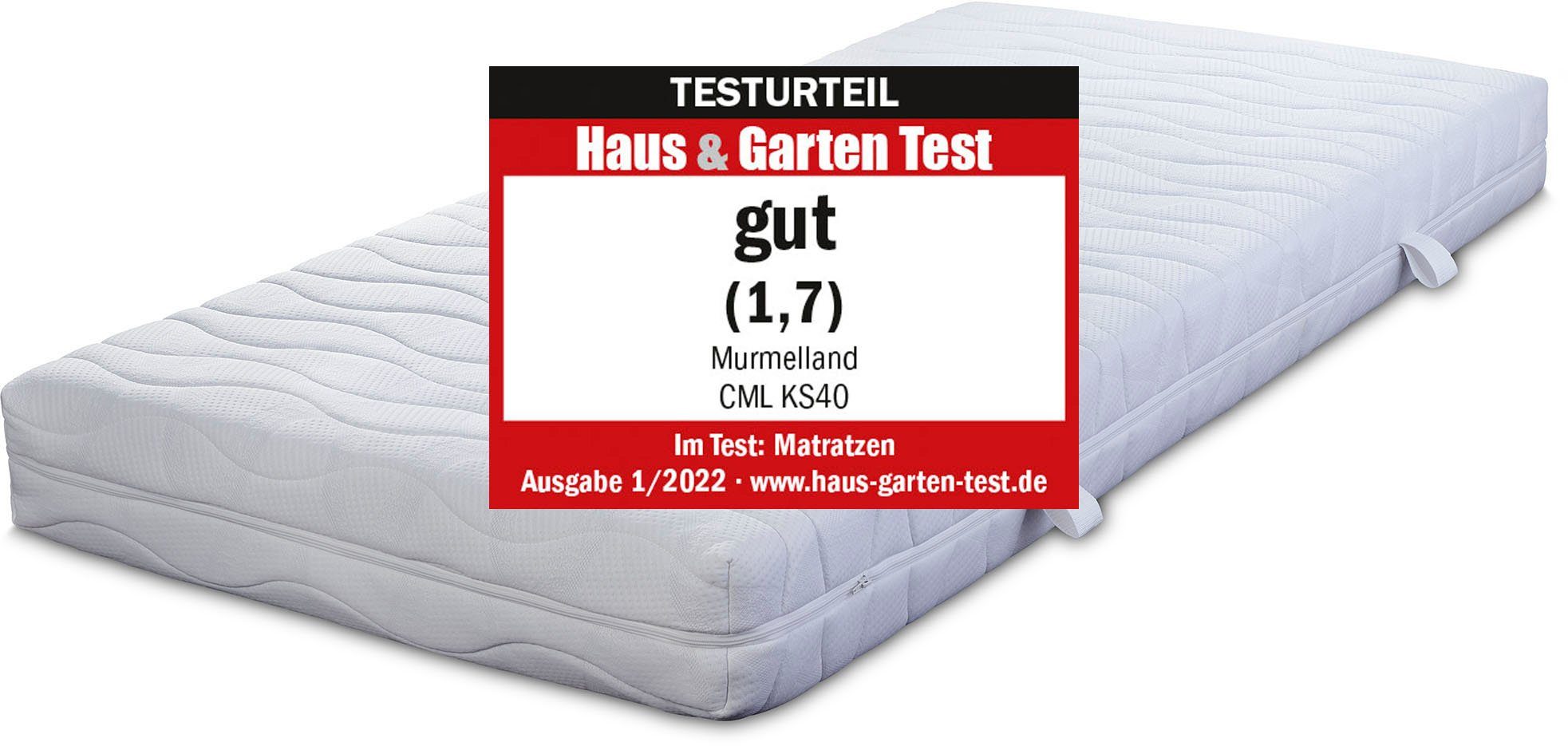 Kaltschaummatratze CML KS40, Murmelland, 18 cm hoch, Test Haus&Garten, Note: 