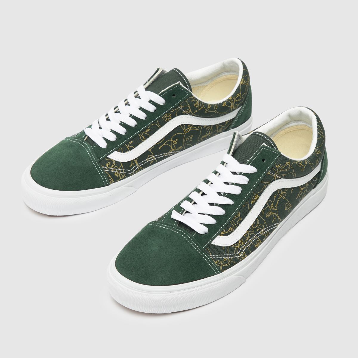 Vans – Old Skool Faces – Mörkgröna sneakers