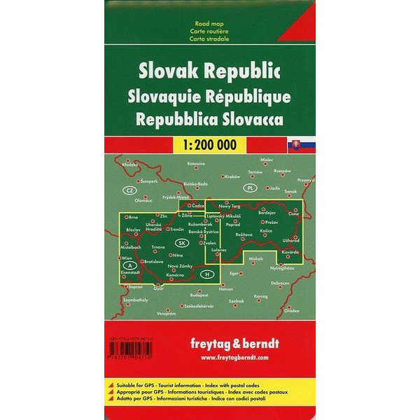 Slowakische Republik 1 : 200 000. Autokarte - Straßenkarte