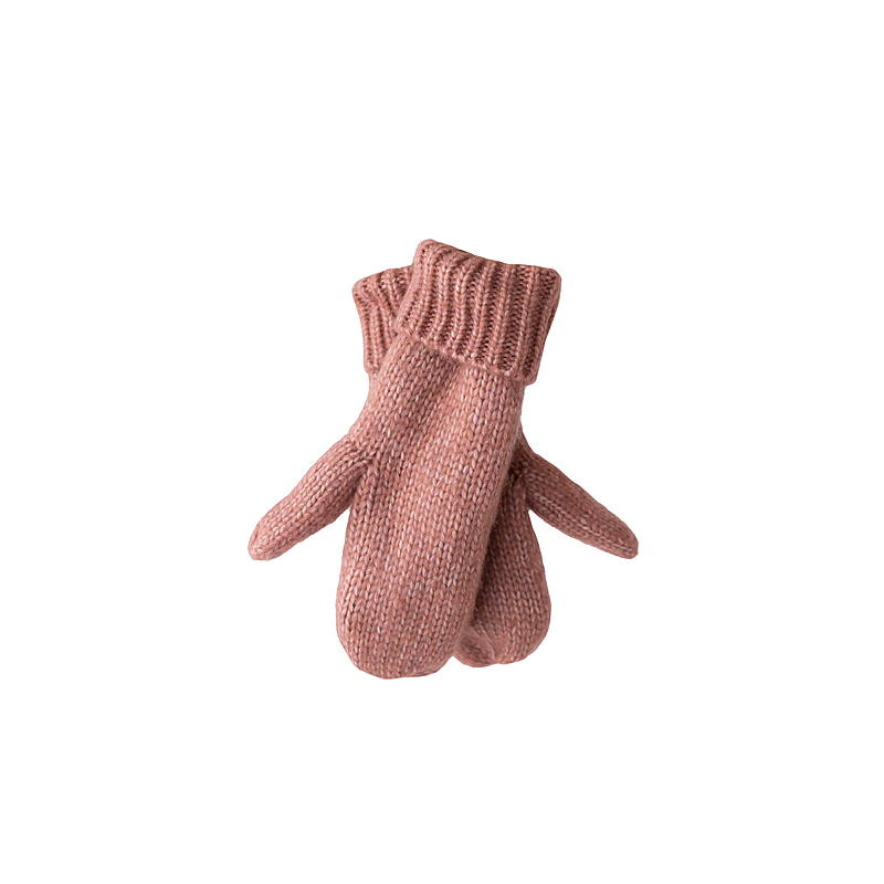 Votter pudderrosa, mohair-look