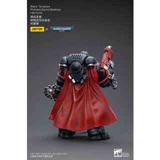 Warhammer 40k Actionfigur 1/18 Black Templars Primaris Sword Brethren Harmund 12 cm